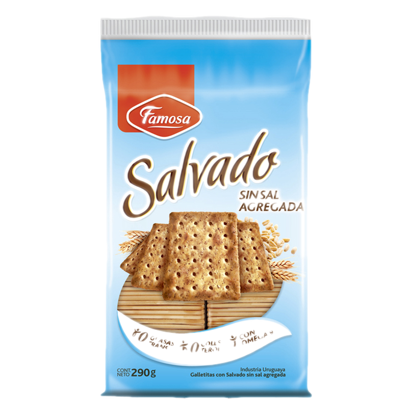 Galleta Salvado Famosa Sin Sal 290 G