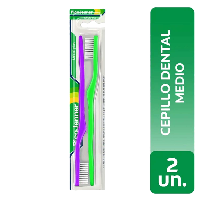 Cepillo Dental Picojenner Medio Plus 2 Unidades