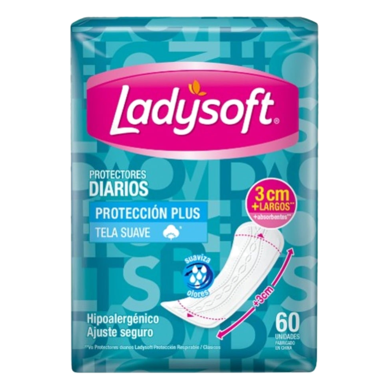 Protectores Diarios Ladysoft Protección Plus (60 Unidades)