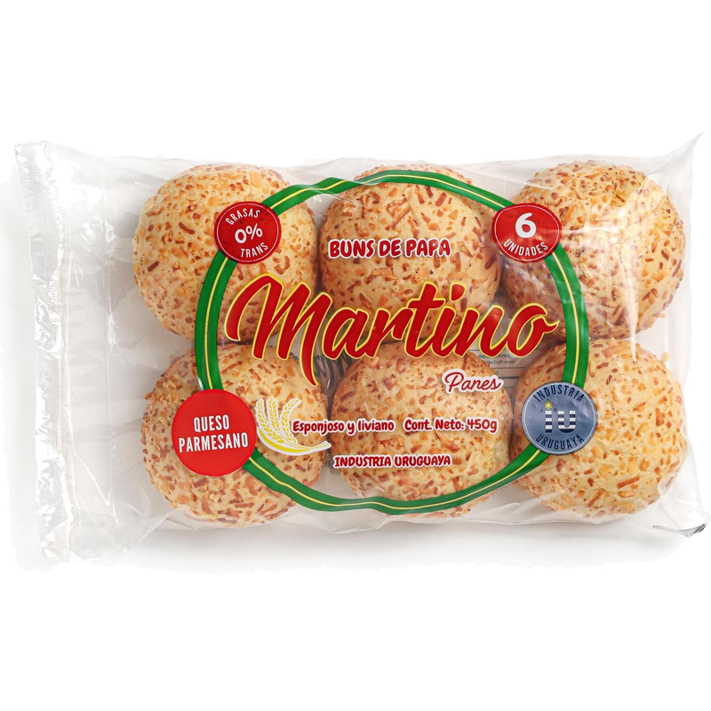 Pan Para Hamburguesa Martino De Papa Con Queso 6 Unidades