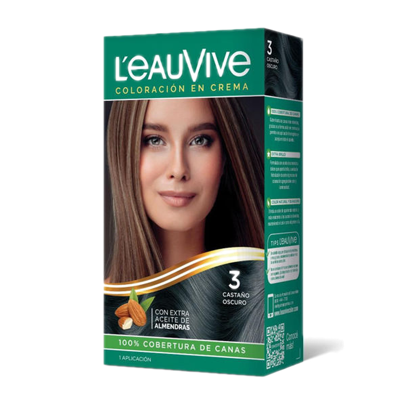 Leau Vive Tinta Kit Nº3 Castaño Oscuro