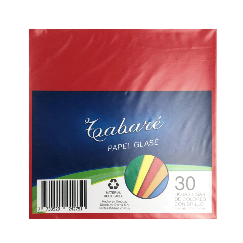 Papel Glace Tabare Con Brillo 30 Hojas