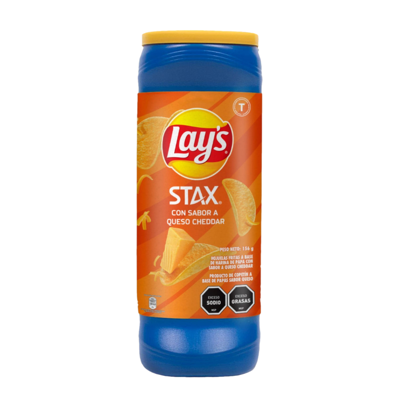 Papas Fritas Lays Stax Cheddar 155.9 G Casa