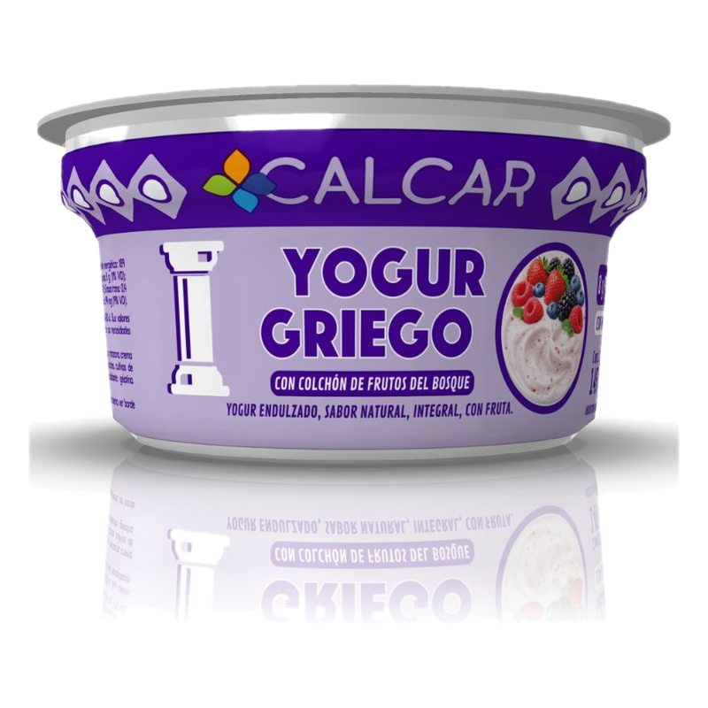 Yogur Griego Calcar Con Colchón De Frutos Del Bosque 145 G