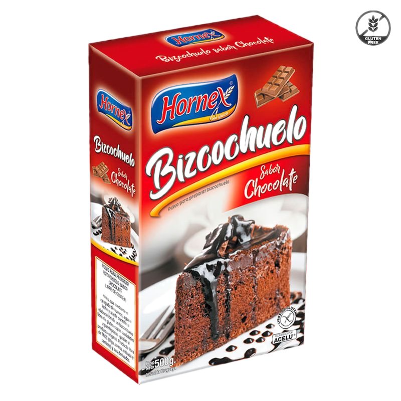 Premezcla Bizcochuelo Hornex Chocolate Sin Gluten