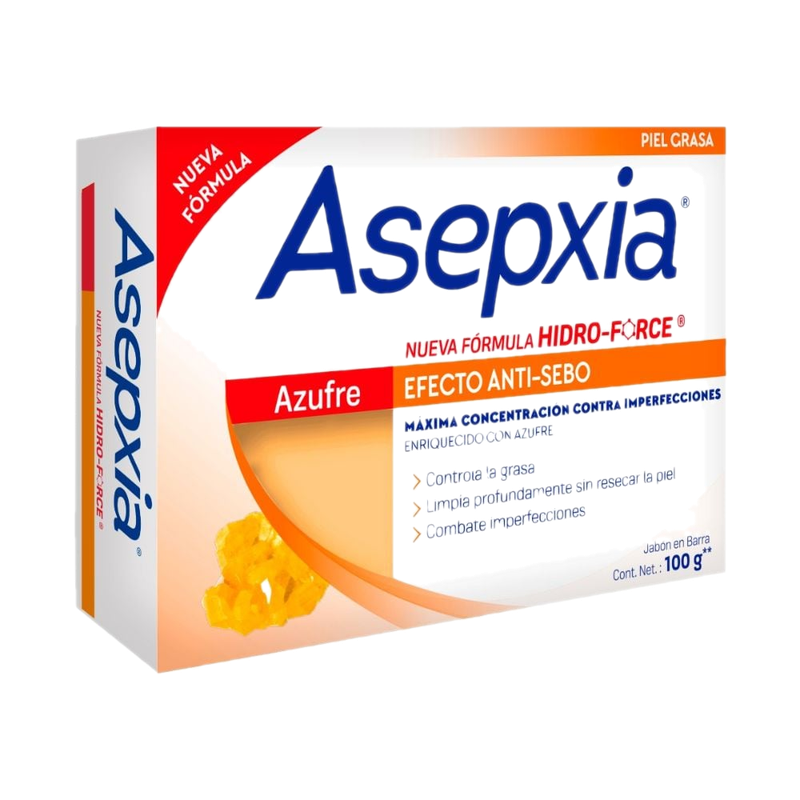 Jabón Asepxia Azufre 100 G