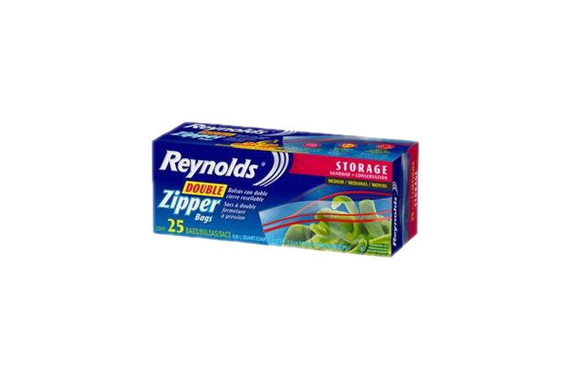 Bolsa Con Cierre Medium 20,3 X 17,7 Cm Reynolds 25 Unidades
