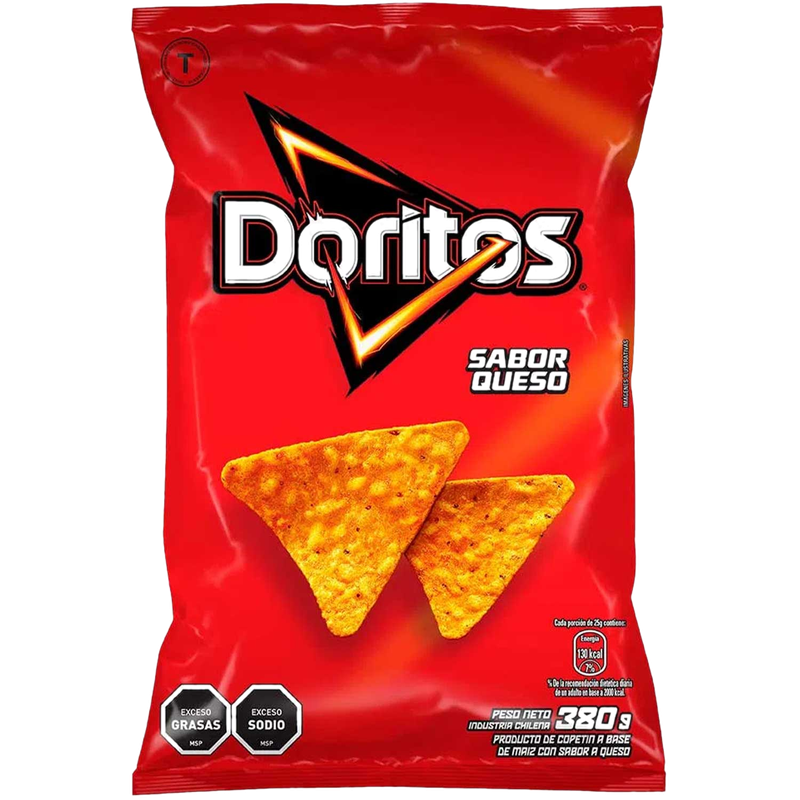 Tortilla Queso Doritos Bolsa 380 G