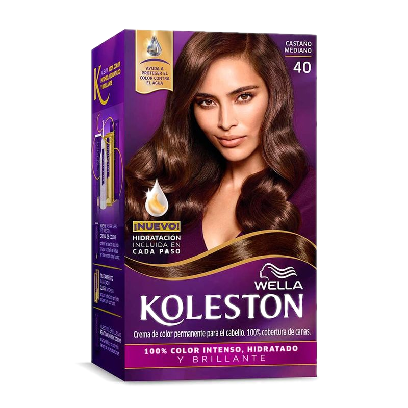 Coloración Koleston Wella Kit Castaño Mediano 40