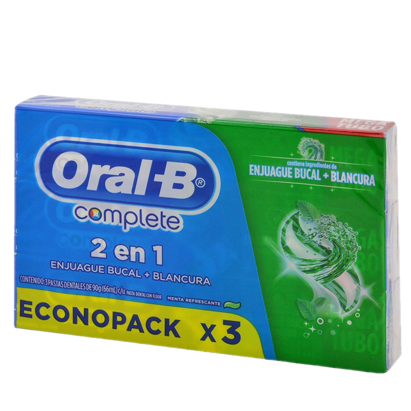 Pack 3 Unidades Crema Dental Oral-b Complete 70 G