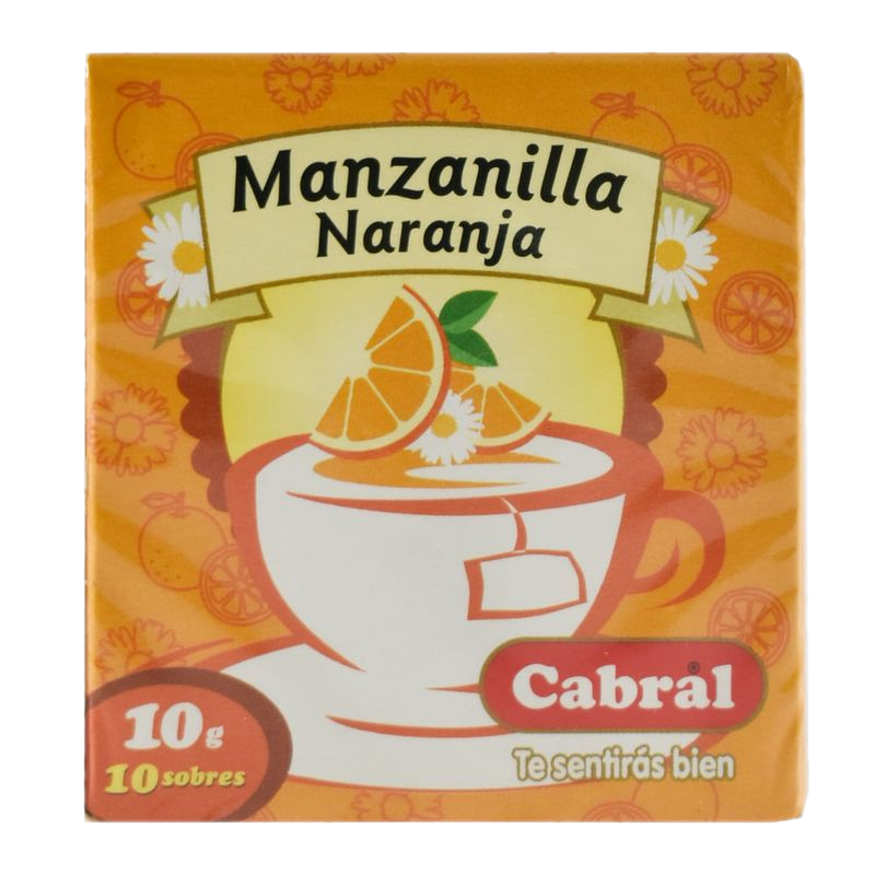Te Cabral Manzanilla Con Naranja 10 Sobres