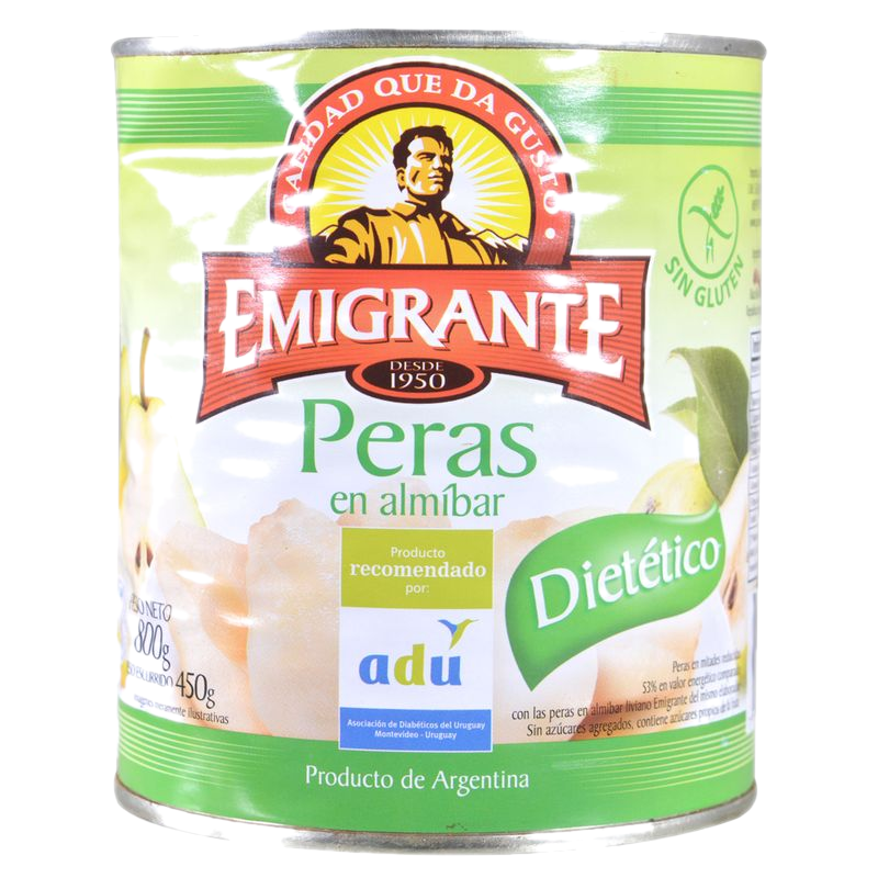 Peras En Almíbar Emigrante Dietético 800 G