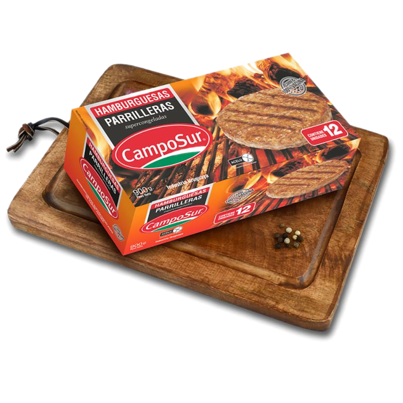 Hamburguesas Parrilleras Camposur 12 Unidades 900 G