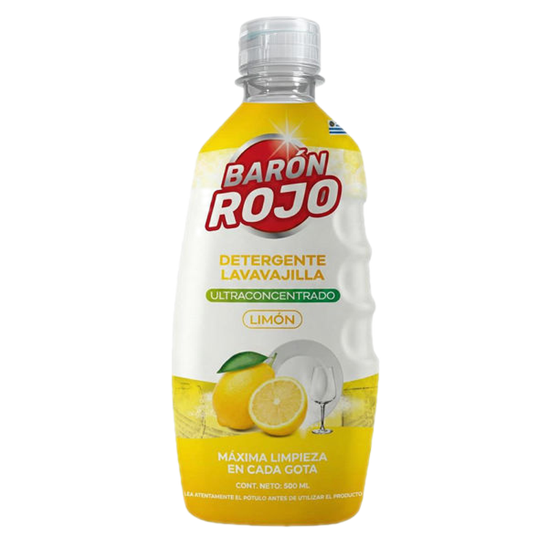 Baron Rojo Detergente Lavavajilla Limon 500 Ml Botella