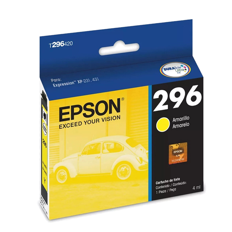 Cartucho Epson T296420 Amarillo,xp231 4 Ml