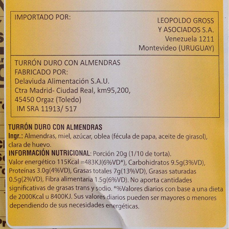 Torta Imperial El Almendro 200 G