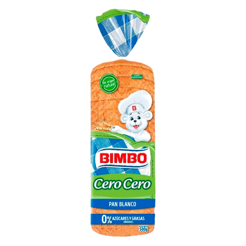 Pan Blanco Bimbo Cero Cero 500 G