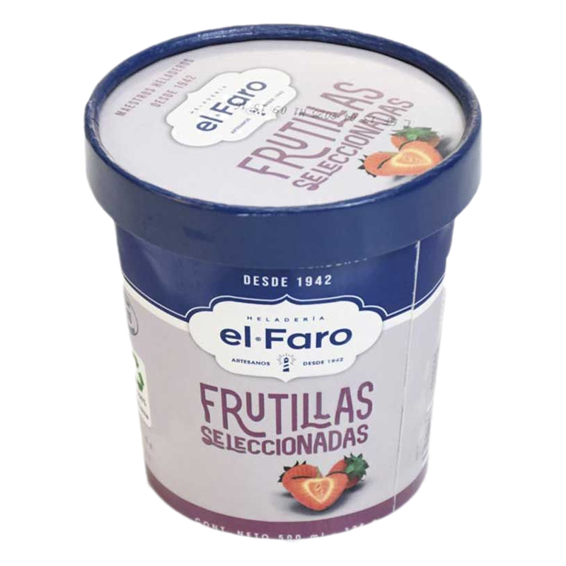 Helado El Faro Frutillas Seleccionadas 500 Ml
