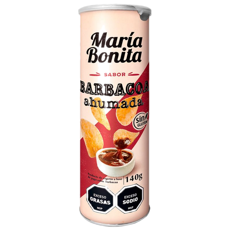 Papas Fritas Bbq María Bonita Tubo 140 G