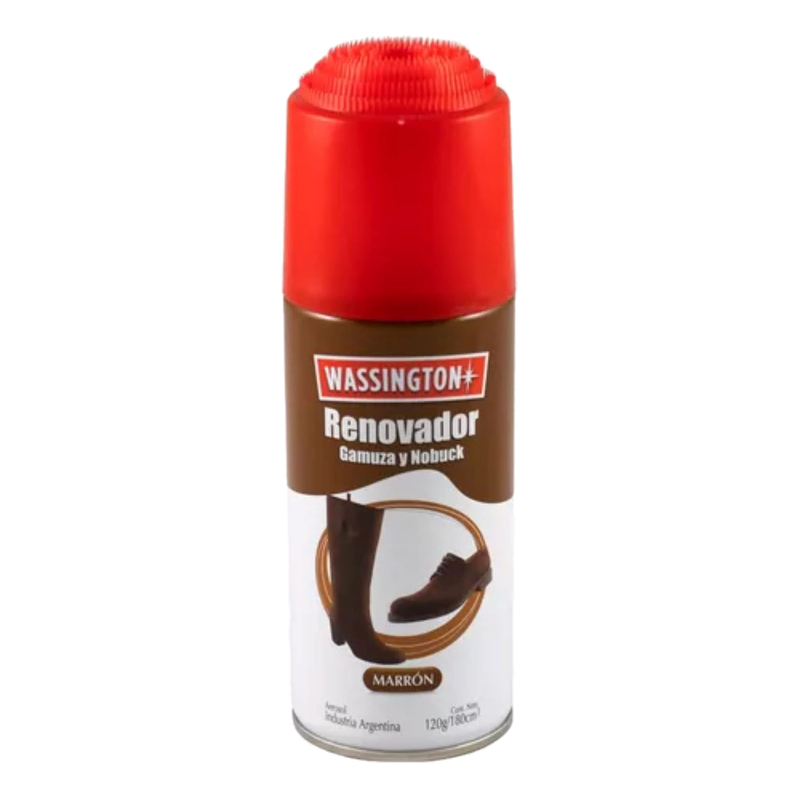 Renovador Gamuza Wassington Marron Aerosol 180cc
