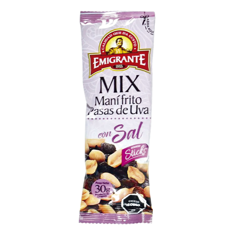Stick Mix Emigrante Mani Con Sal Y Pasas 30 G