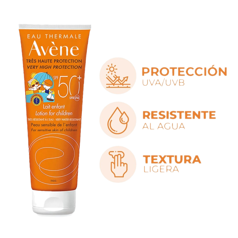 Protector Solar Avène Leche Para Niños Fps50+ 250 Ml