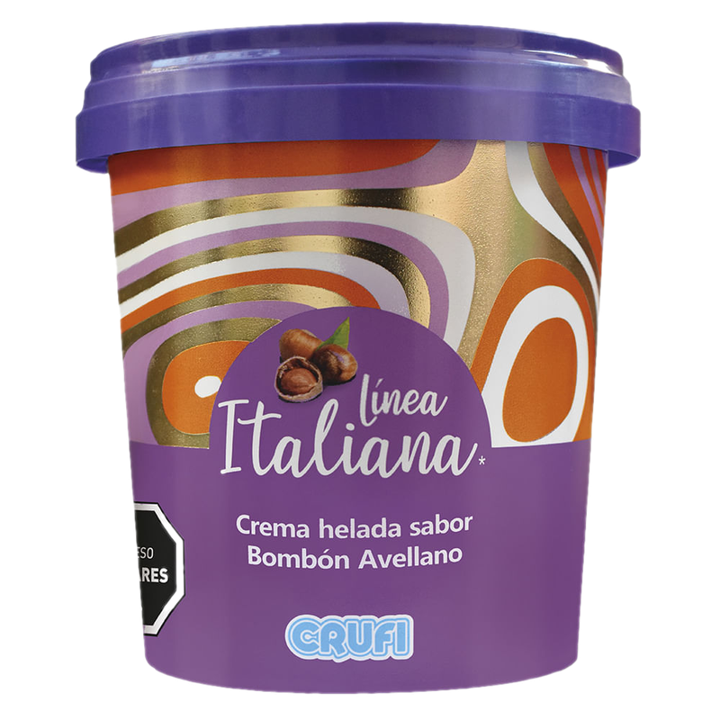 Helado Bombon Avellano Linea Italiana Crufi 500 Ml