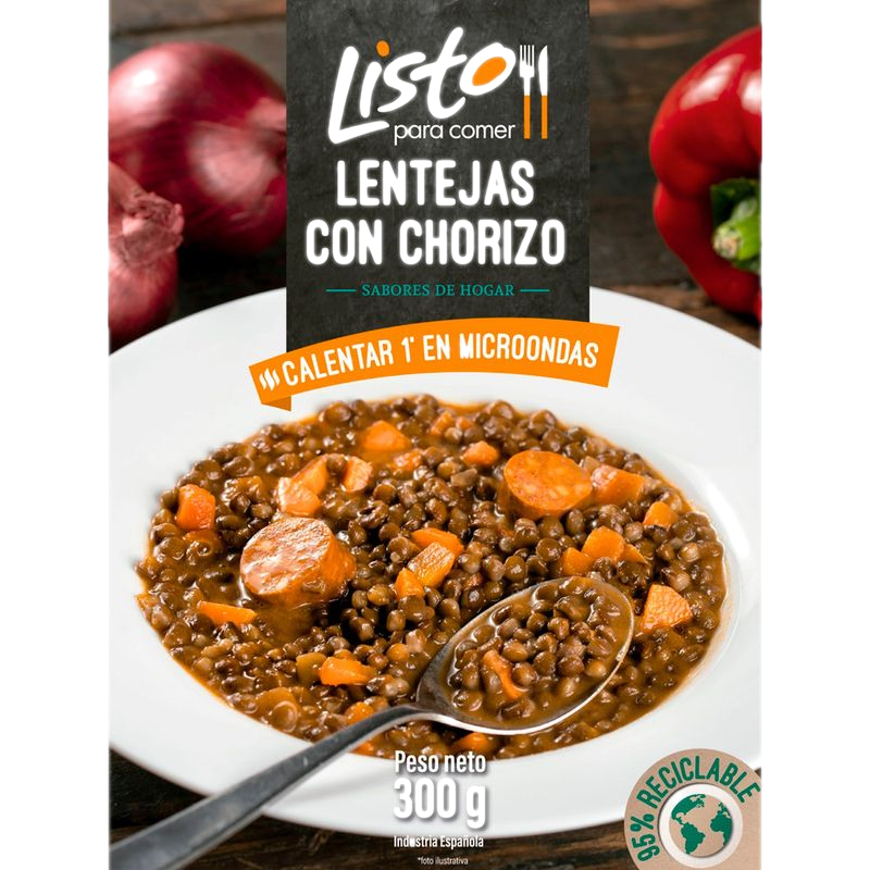 Lentejas Con Chorizo Listo Para Comer 300 G