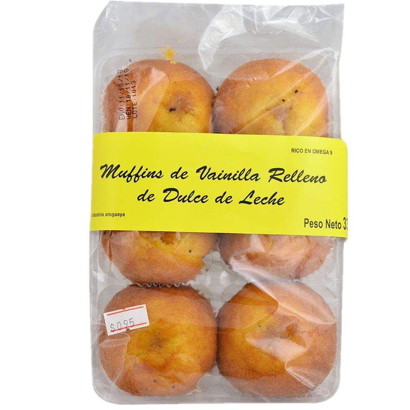 Muffin Relleno De Vainilla Con Dulce Leche 6 Unidades