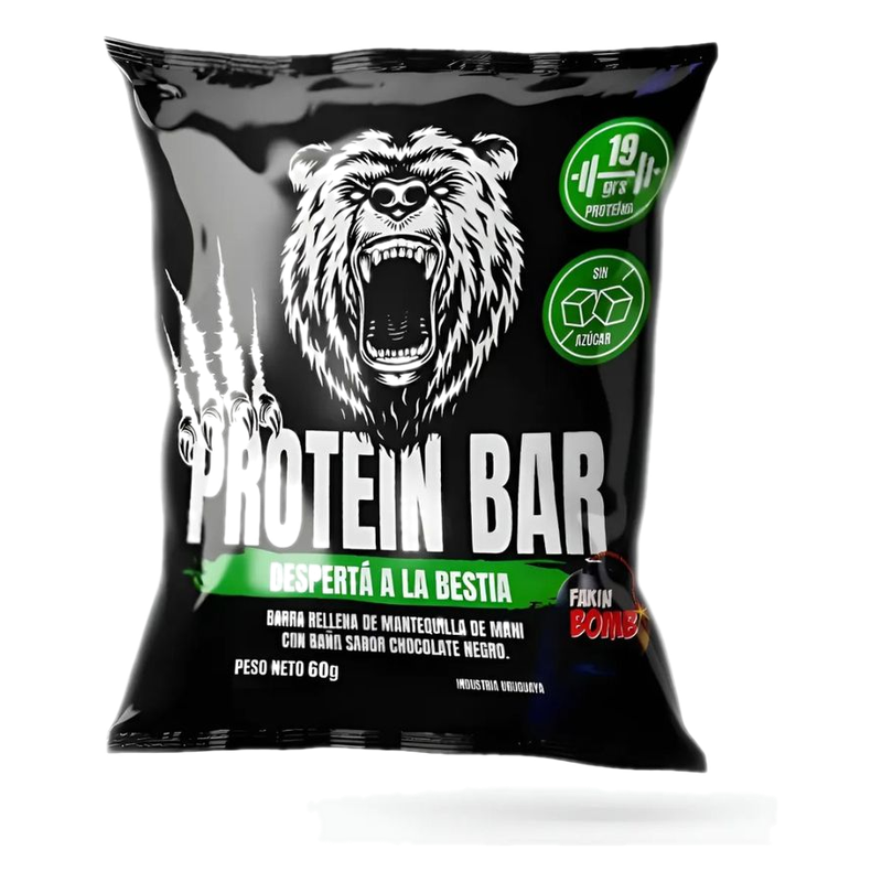 Barrita Protein Bomb Sin Azúcar Fakin Bomb 60 G