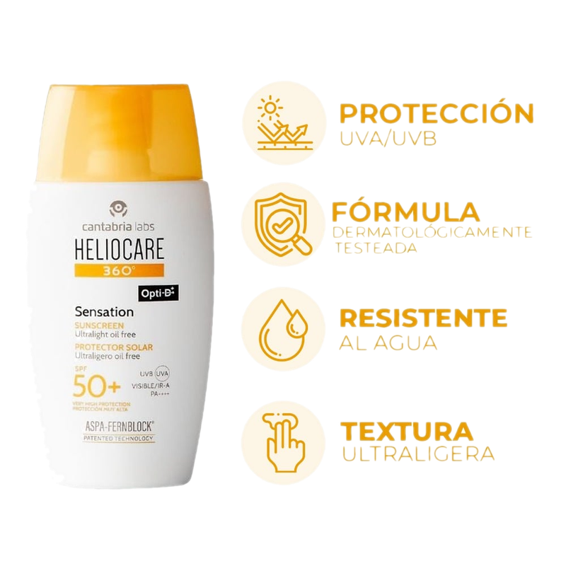 Protector Solar Heliocare 360° Sensation Fps50+ 50 Ml