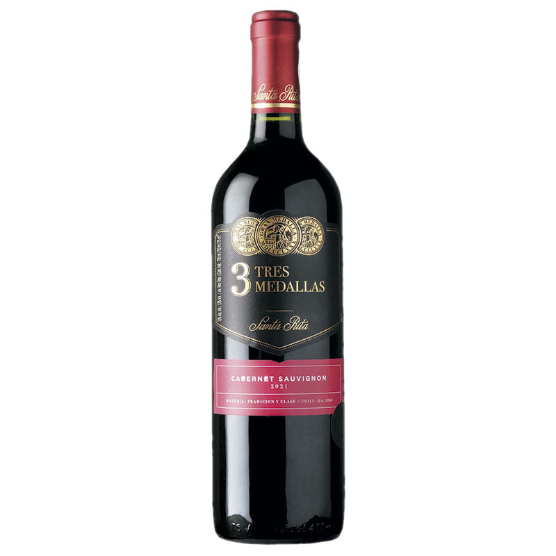 Vino Tinto Cab. Sauv. 3 Medallas Santa Rita 750 Ml