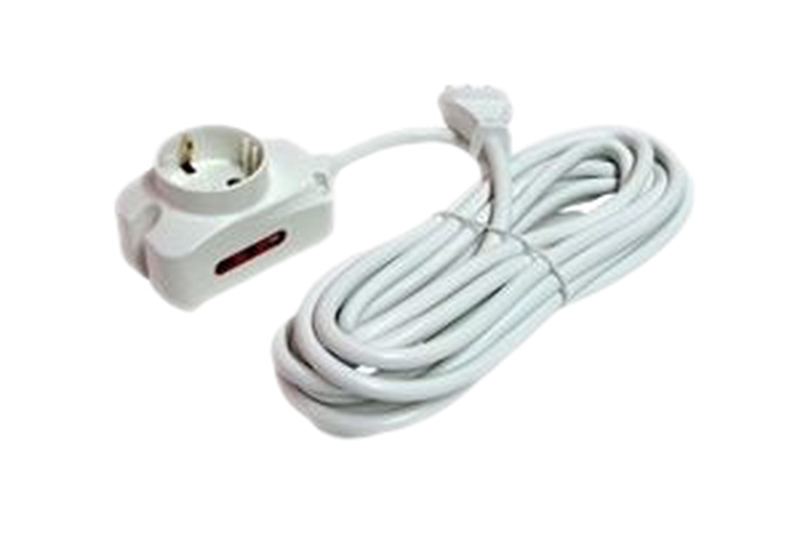 Zapatilla 2 Tomas Modular + 1 Tierra Schuko 5 Mts