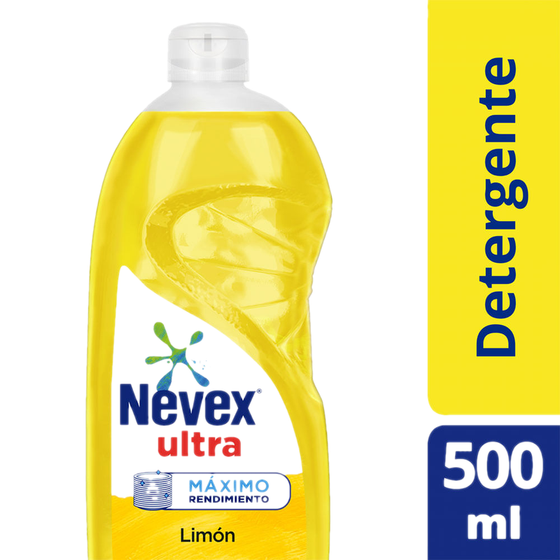 Detergente Lavavajilla Nevex Concentrado Ultra Limón 500 Ml
