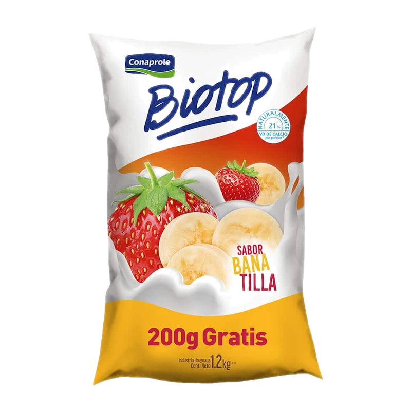 Yogur Biotop Banana Frutilla 1.2 L
