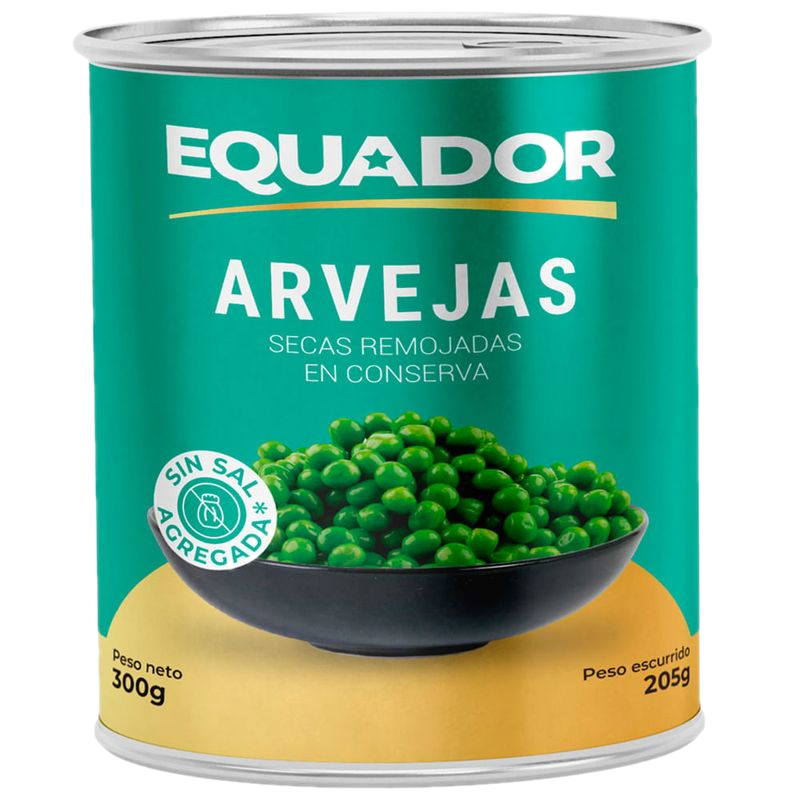 Arvejas Sin Sal Equador 350 G