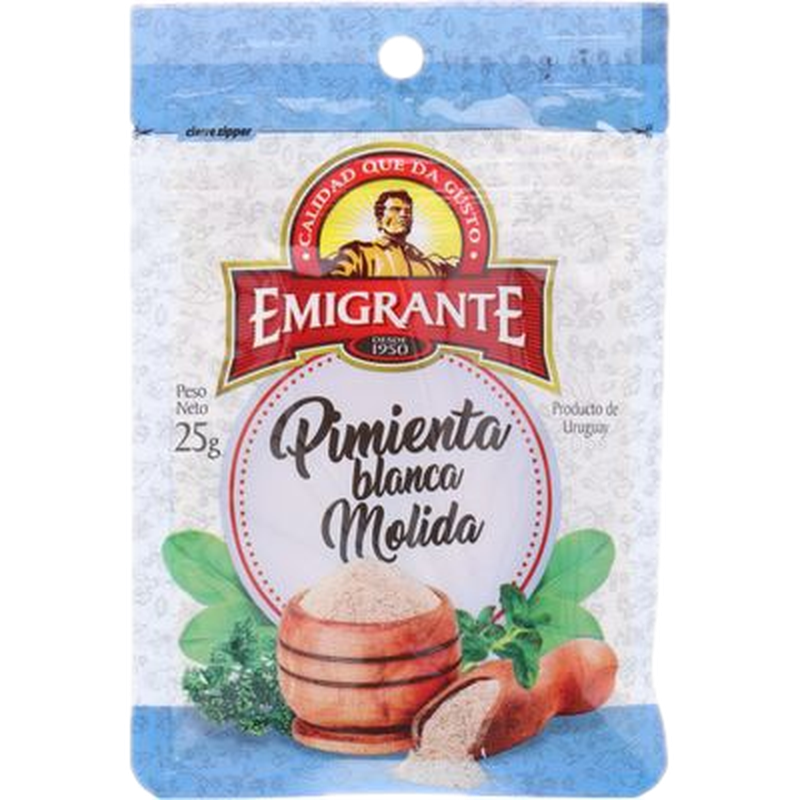 Pimienta Emigrante Blanca Molida 25 G