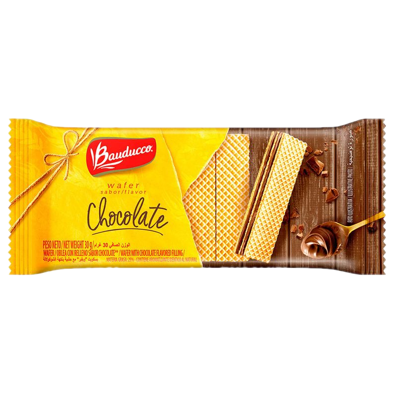Mini Wafer Bauducco Chocolate 30 g