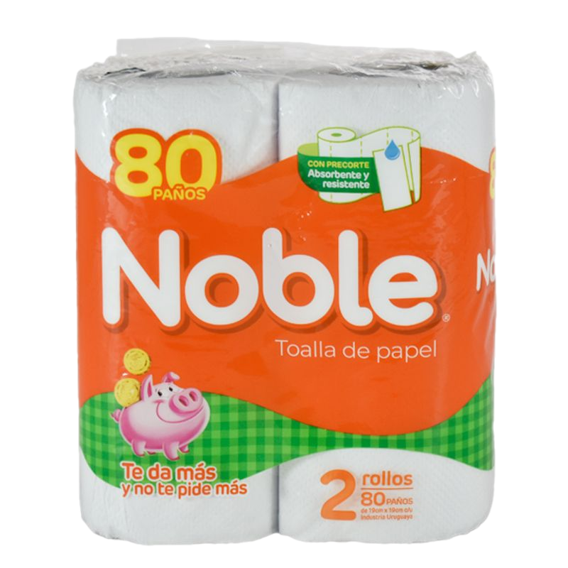 Toalla De Papel Noble 40 Paños 2 Unidades