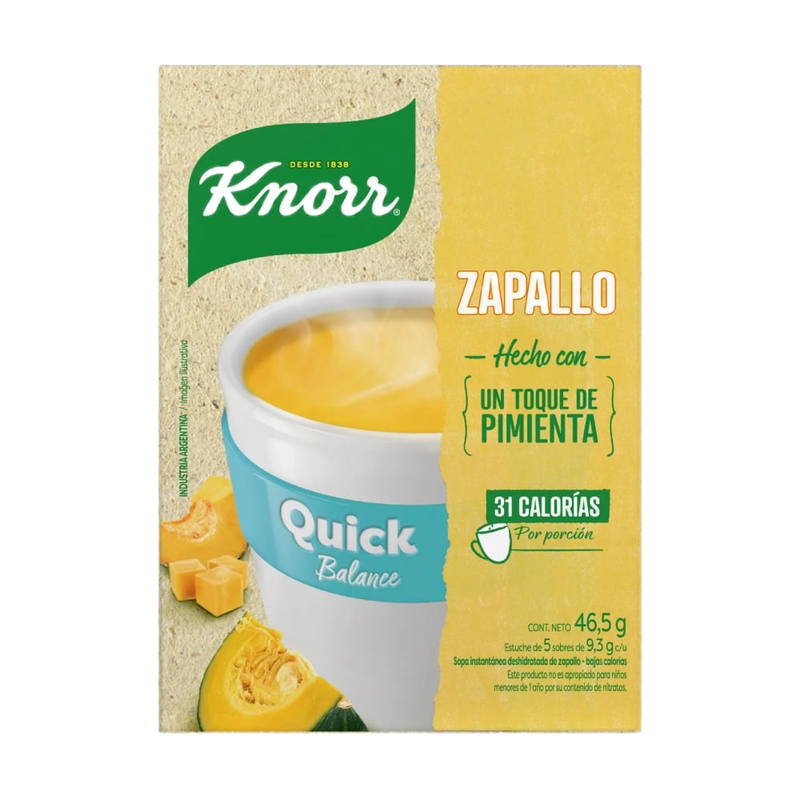 Sopa Quick Light Knorr Zapallo 5 Unidades