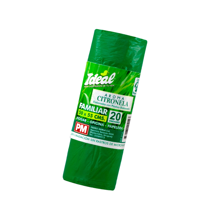 Bolsa Ideal Biodegradable Verde 20bolsas 50x55cm De Residuo