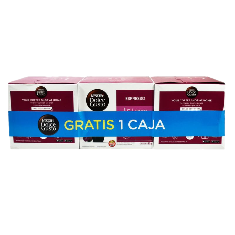 Pack 3x2 Café Nescafe Dolce Gusto Espresso 10 Unidades