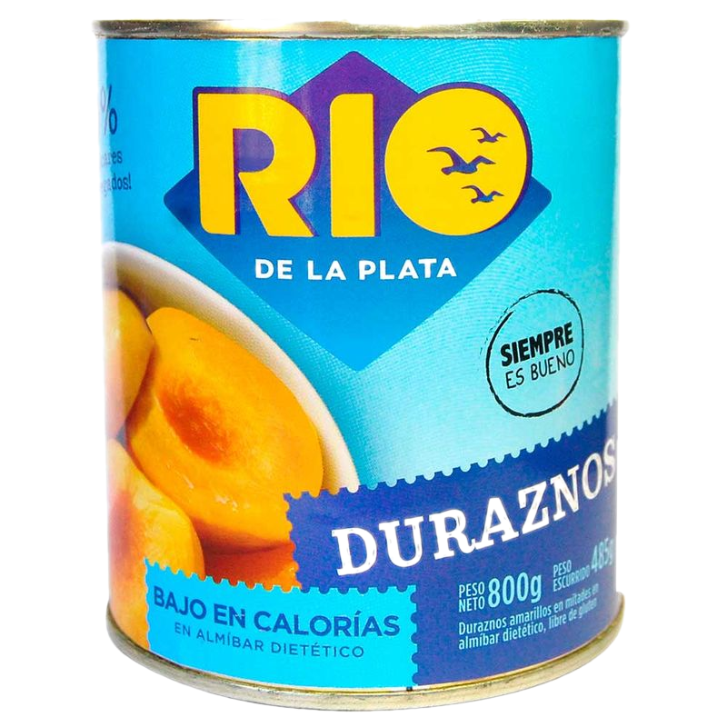 Durazno Almíbar Bajas Calorías Rio De La Plata 800 G