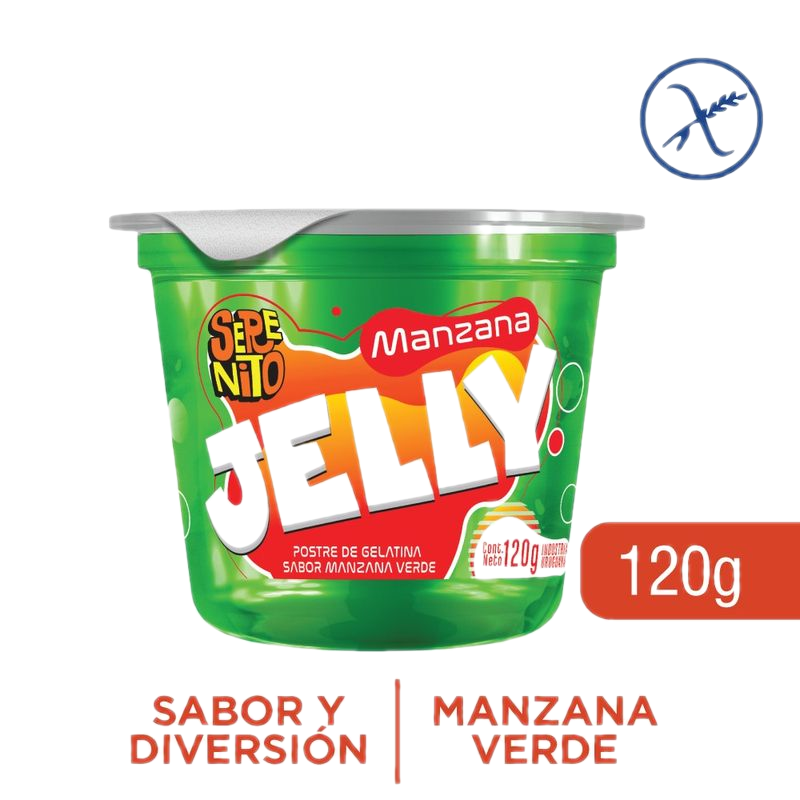 Gelatina Jelly Serenito Sabor Manzana Verde 120 G