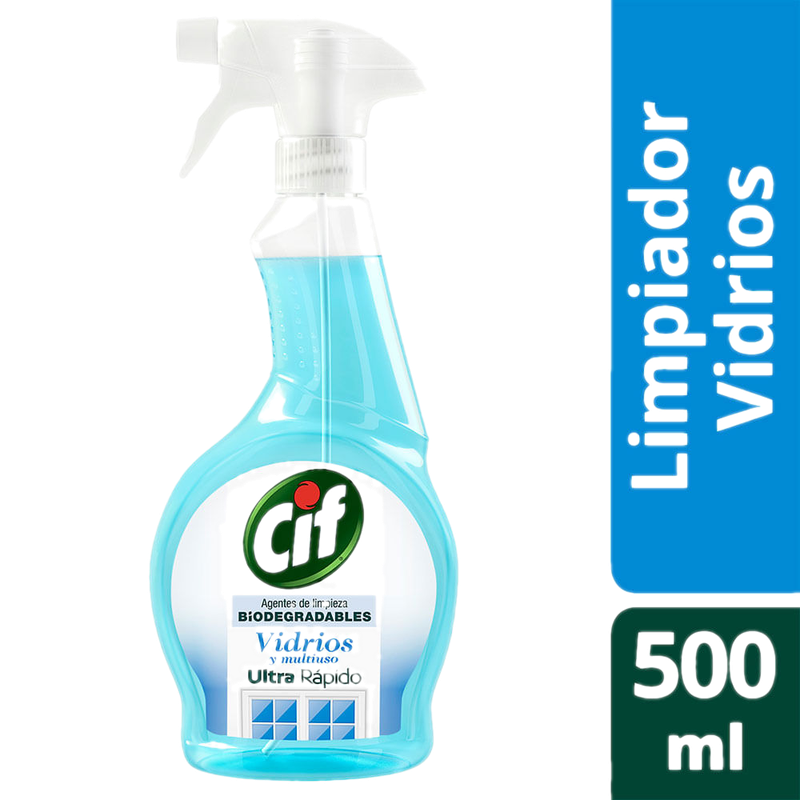 Cif Limpiador Líquido Vidrios Biodegradable 500 Ml Gatillo