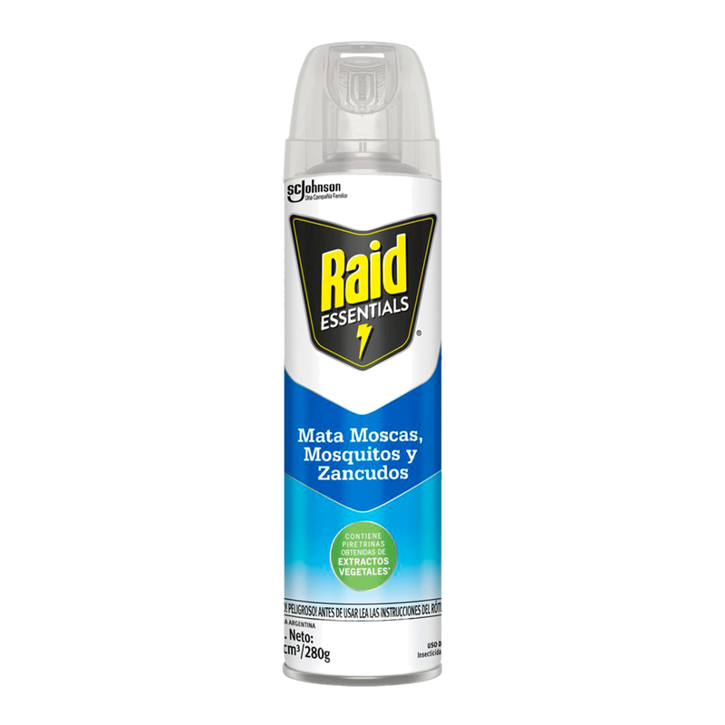 Insecticida Raid Azul Mata Mosca Y Mosquito En Aerosol 360 Ml