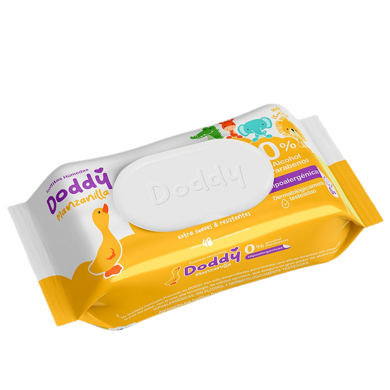 Toallitas Húmedas Doddy Manzanilla 48 Unidades