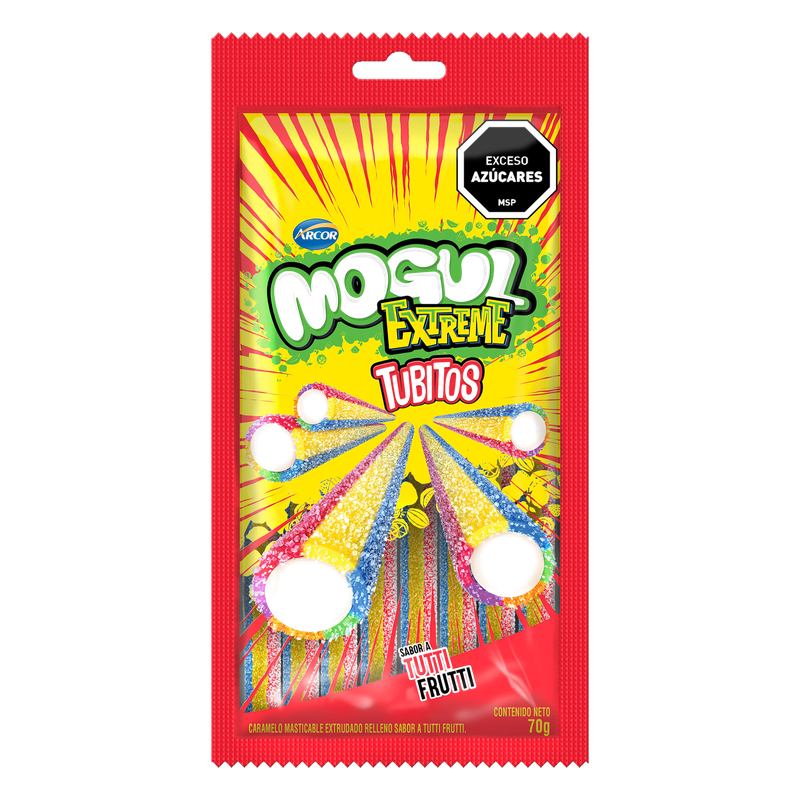 Tubitos Mogul Extreme Tutti Frutti 70 G