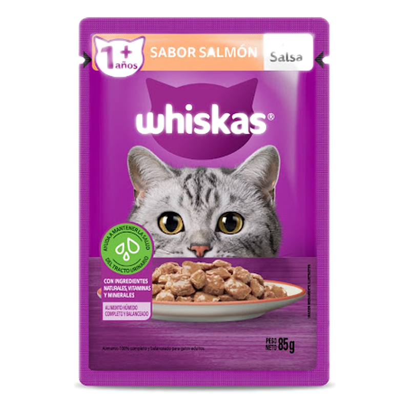 Alimento Para Gato Sabor Salmón Adultos Whiskas 85 G