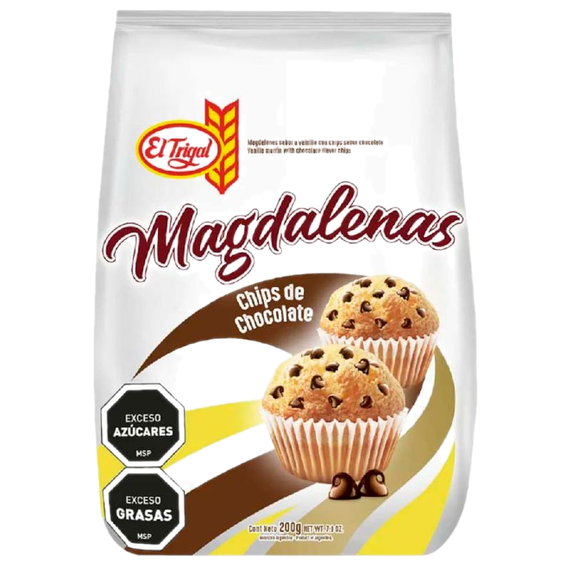 Magdalenas Chips Chocolate El Trigal 200 G